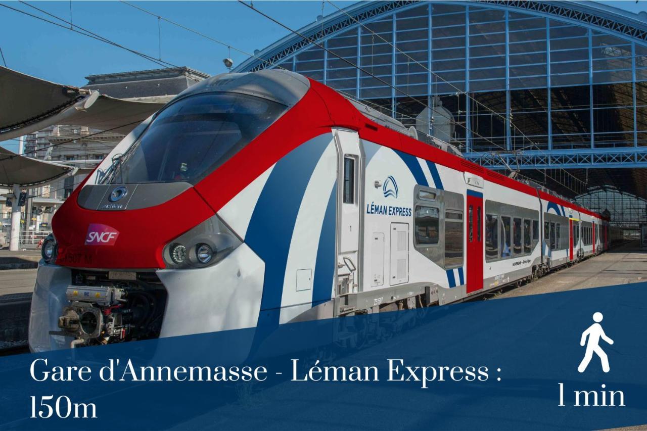 Homey Lotus Centre / Proche Gare Avec Acces A Geneve Annemasse Exteriör bild